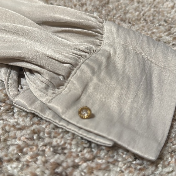 Zara Side Zip Long Sleeved Crop Top With Ruching - Picture 3 of 7